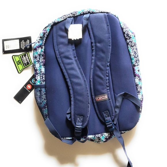 Jansport Navy Moroccan Backpack By TRANS - Picture 2 of 2